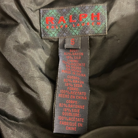 NWT RALPH LAUREN BLACK VELVET SPAGHETTI STRAP SHORT TOP WITH BEADED HEM SZ SMALL - Picture 4 of 4